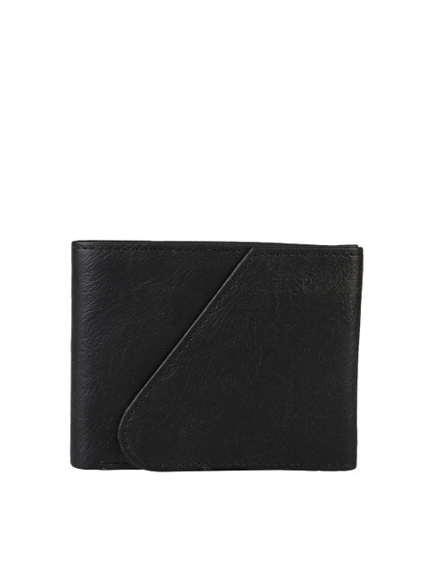 

Swiss Design Men Black Solid Three Fold Wallet