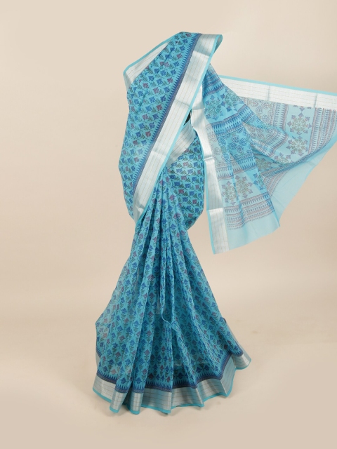 

Pothys Blue Ethnic Motifs Saree