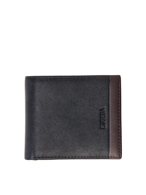 

ESBEDA Men Black Solid PU Two Fold Wallet with SIM Card Holder