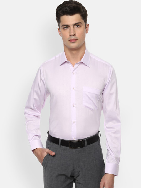 

Van Heusen Men Lavender Printed Casual Shirt