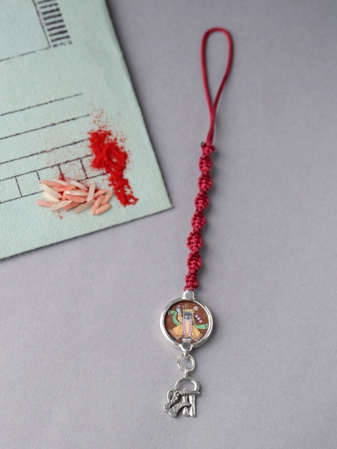 

Adorn By Nikita Sterling Silver Hand-painted ShreeNath Ji Rakhi With Shree Charm