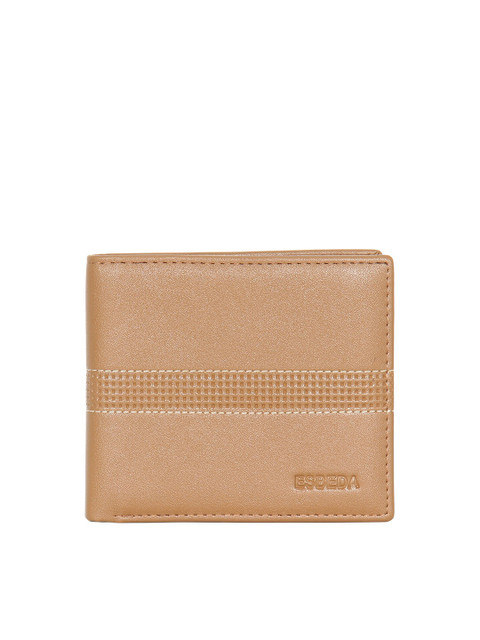 

ESBEDA Men Coffee Brown Solid PU Two Fold Wallet
