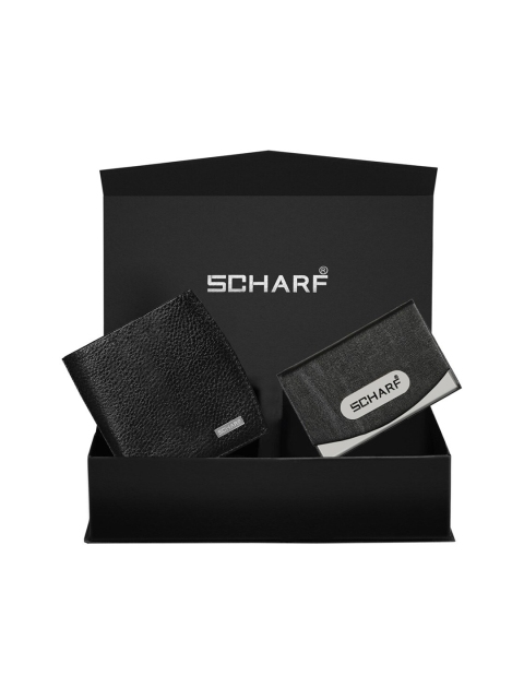 

SCHARF Men Black Genuine Leather Accessory Gift Set