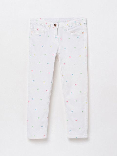 

Fame Forever by Lifestyle Girls Off White Multicoloured Micro Ditsy Slim Fit Jeans