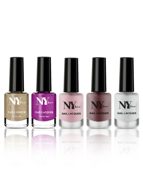 

NY Bae Women Set of 5 Nail Polish, Multi