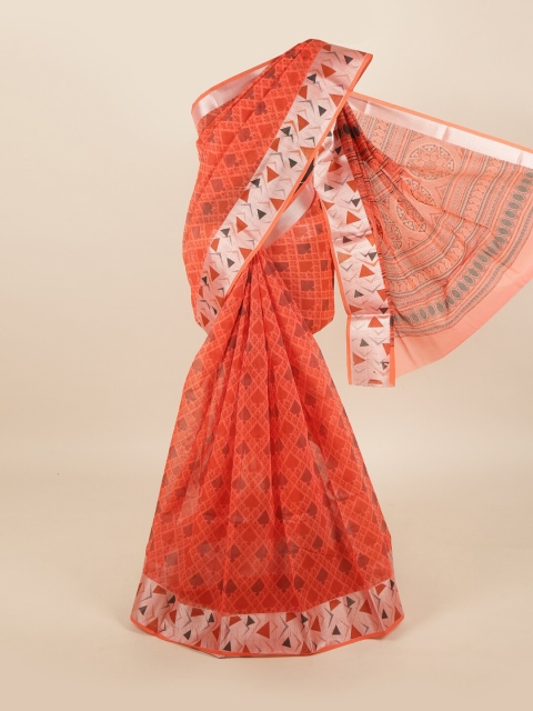 

Pothys Orange Ethnic Motifs Saree