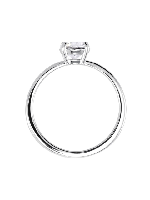 

SWAROVSKI Round White Rhodium-Plated Attract Ring 55