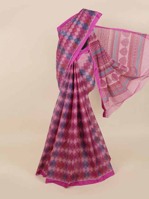

Pothys Magenta & Blue Ethnic Motifs Saree