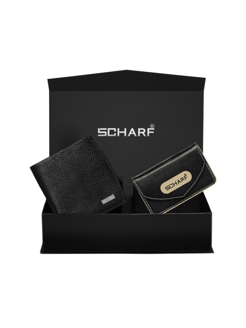 

SCHARF Men Black Genuine Leather Accessory Gift Set