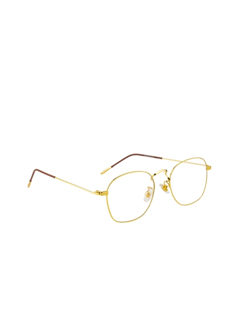 

Ted Smith Unisex Gold-Toned & Brown Full Rim Round Frames TSO-9361_C4