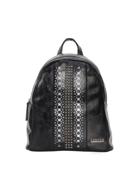 

ESBEDA Women Black & Off White Geometric Backpack