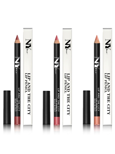 

NY Bae Women Set of 3 Pout Ready Lip Pencils 2.4g, Multi