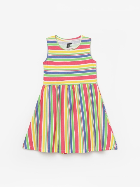 

Fame Forever by Lifestyle Girls Multicoloured Striped A-Line Dress, Multi