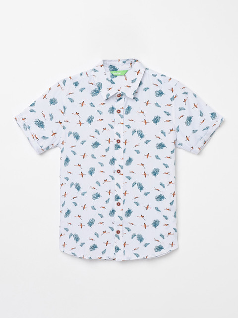 

Bossini Boys White Printed Casual Shirt