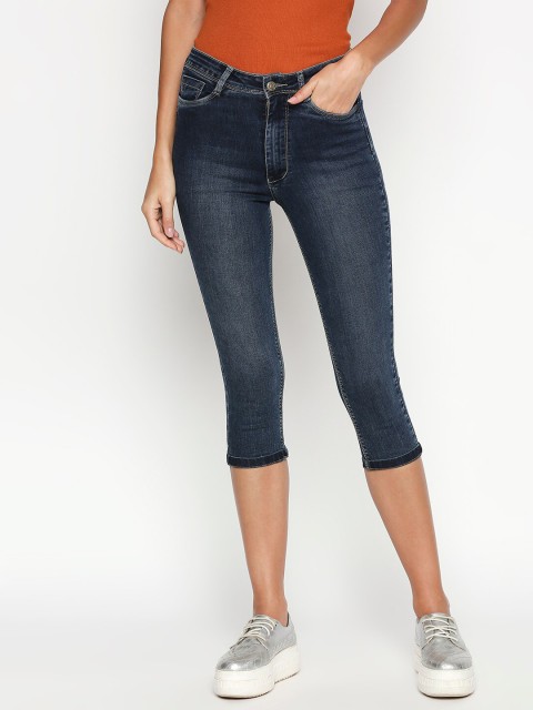 

fungus Women Navy Blue Skinny Fit Capris