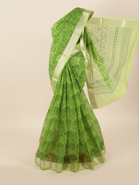 

Pothys Green Printed Saree