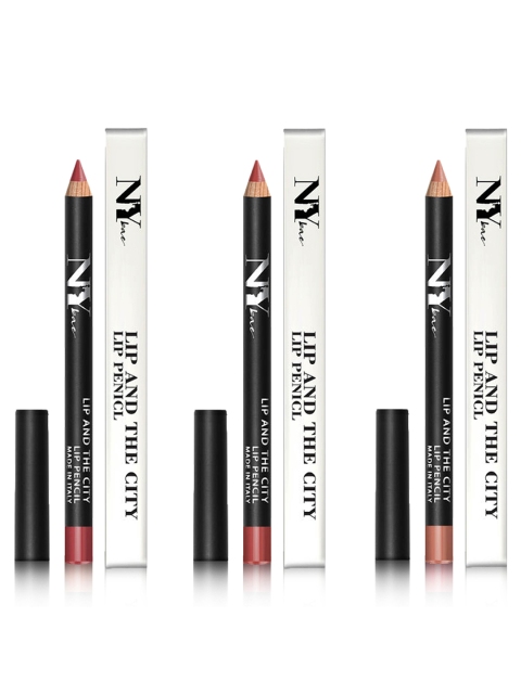 

NY Bae Pout Ready Lip Pencils- Maroon Empire State, Nude Queens, Pink Central Park, Multi
