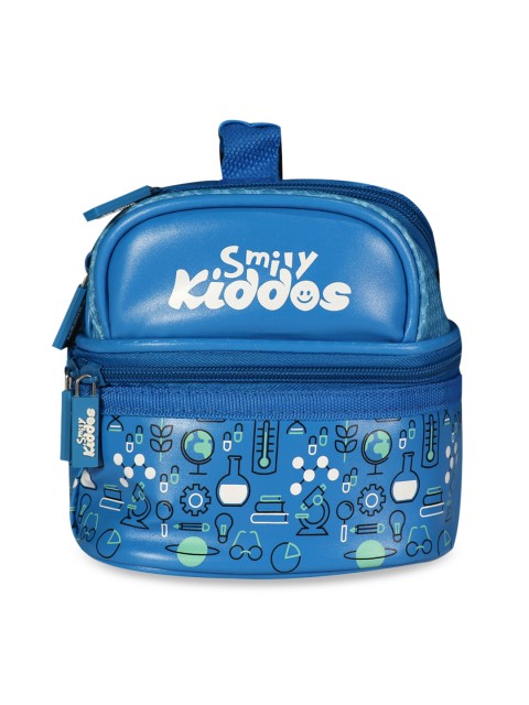 

Smily Kiddos Kids Blue & White Lab Theme Printed Dual Slot Lunch Bag