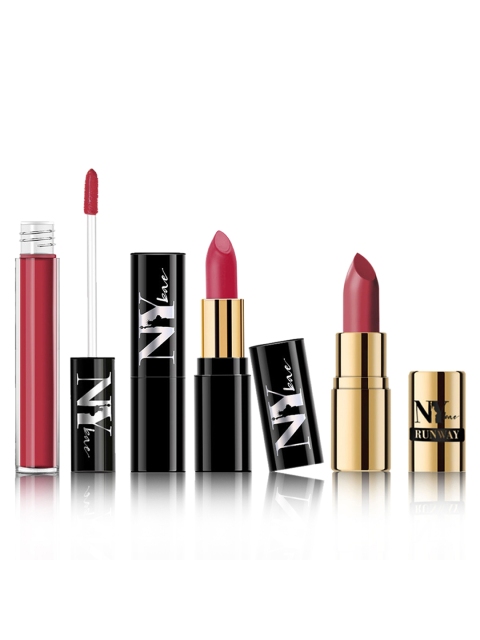 

NY Bae Set of 3 Lipsticks - Nude, Purple, Berry, Multi