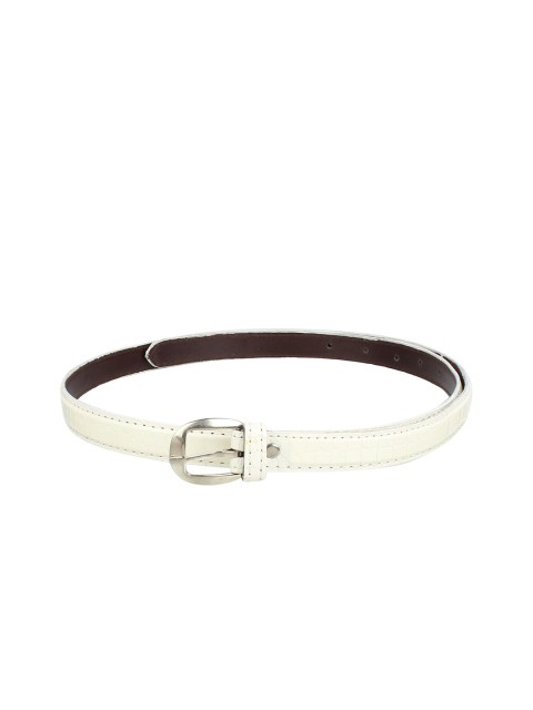 

Swiss Design Women White Textured Belt