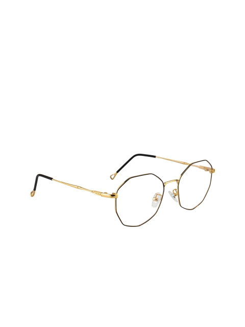 

Ted Smith Unisex Gold & Brown Full Rim Round Frames