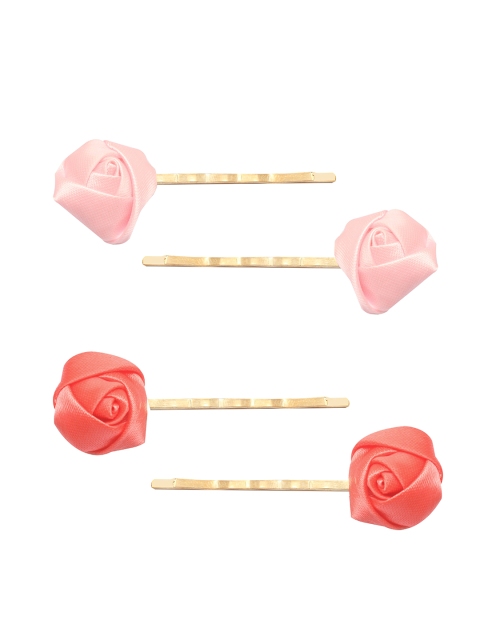 

Stoln Girls Pink & Peach-Coloured Set of 4 Bobby Pins