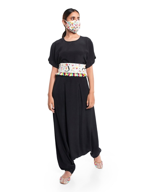 

PS PRET BY PAYAL SINGHAL Women Black Top with Dhoti Pants