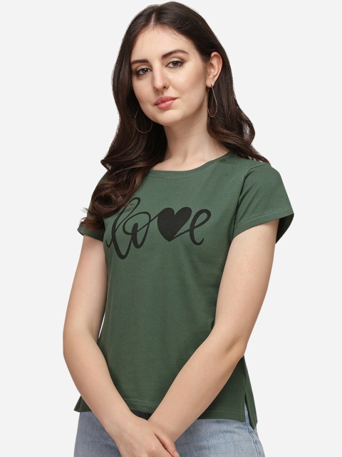 

OM SAI LATEST CREATION Olive Green Regular Top