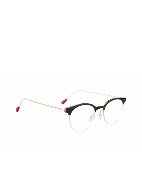 

Ted Smith Women Gold & Black Half Rim Round Frames