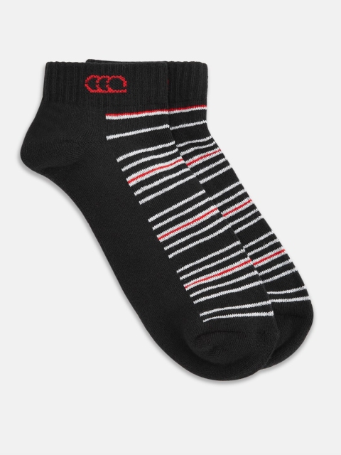

Ajile by Pantaloons Men Black & White Striped Above Ankle-Length Socks