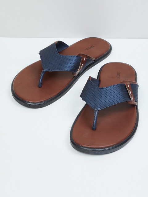 

max Men Tan Brown & Blue Comfort Sandals