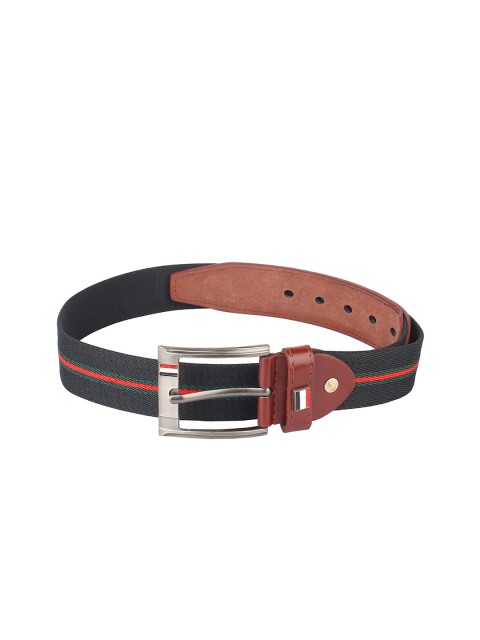 

Swiss Design Men Black Striped Belt