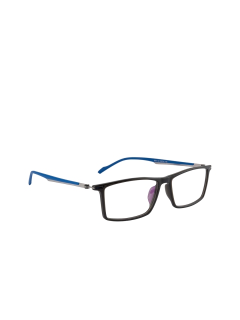 Ted Smith Unisex Blue & Black Full Rim Rectangle Frames