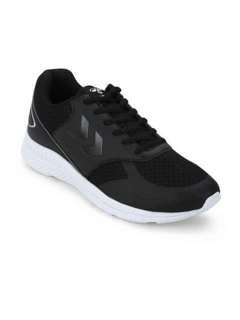 

hummel Black Woven Design Mesh Running Non-Marking Shoes