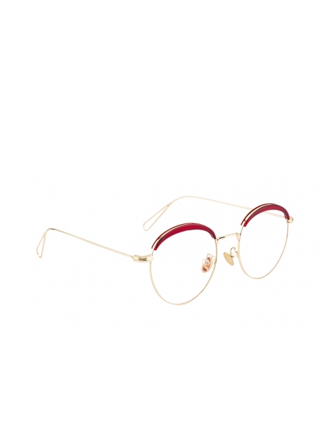 

Ted Smith Unisex Gold & Purple Full Rim Round Frames - TSO-TR-9213_C50