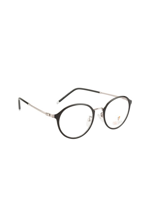 

Ted Smith Unisex Silver & Black Full Rim Round Frames