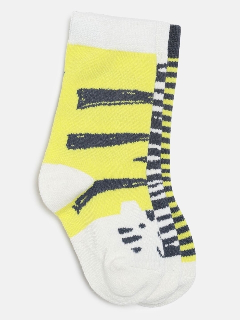 

MINI KLUB Boys Pack Of 3 Patterned Above Ankle-Length Socks, Yellow