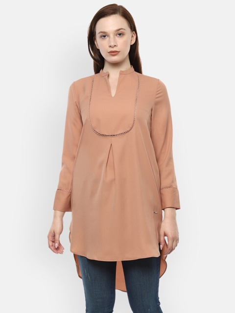 

Van Heusen Woman Beige Mandarin Collar Tunic