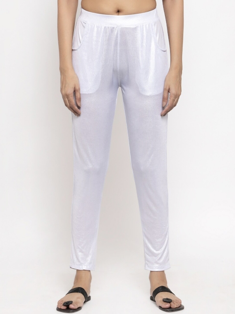 

NEUDIS Women White Skinny Fit Solid Treggings