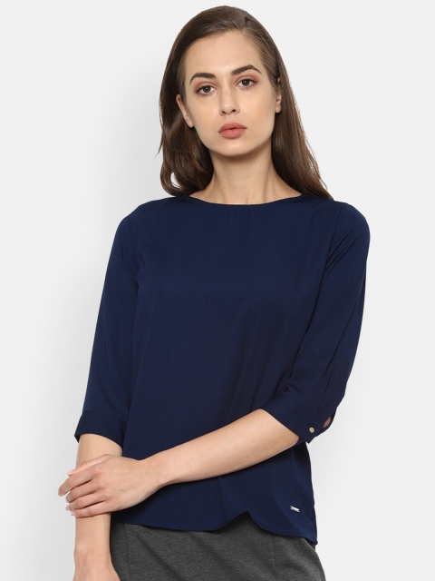 

Van Heusen Woman Women Navy Blue Regular Top