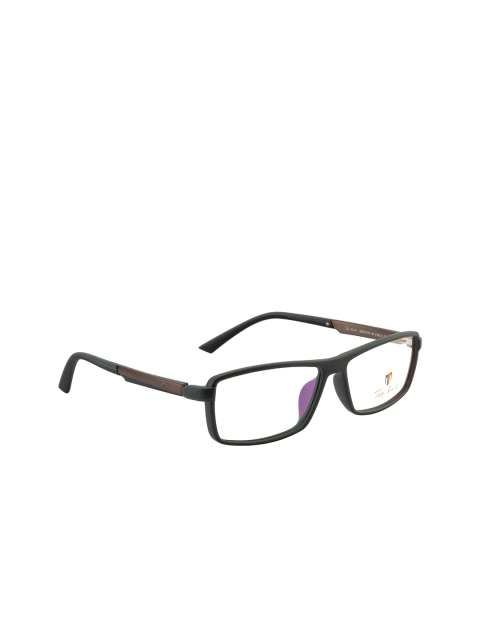 

Ted Smith Unisex Grey & Black Full Rim Wayfarer Frames