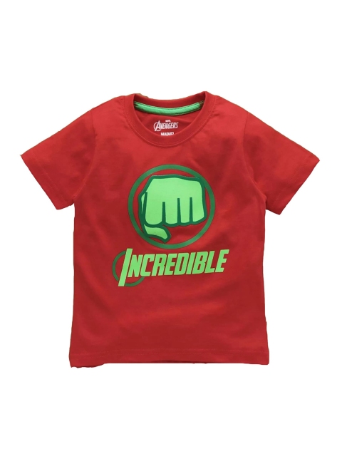 

Marvel Boys Red Hulk Printed Cotton T-shirt