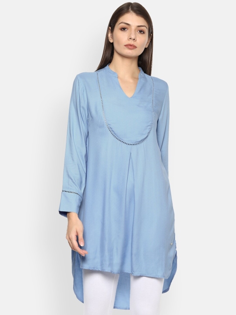 

Van Heusen Woman Blue Viscose Rayon Tunic