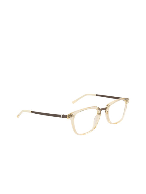 

Ted Smith Unisex White & Brown Full Rim Wayfarer Frames