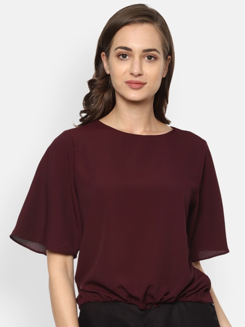 

Van Heusen Woman Maroon Regular Top