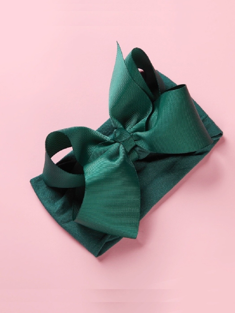 

AQUASTREET Girls Green Satin Bowknot Hairband