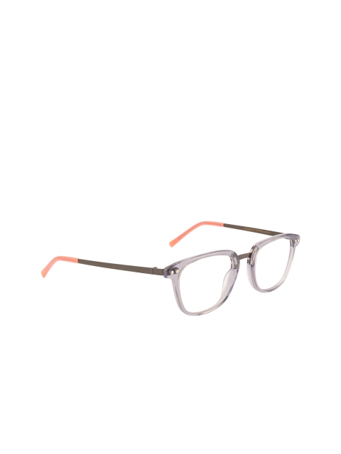 

Ted Smith Unisex Grey & Peach-Coloured Full Rim Wayfarer Frames