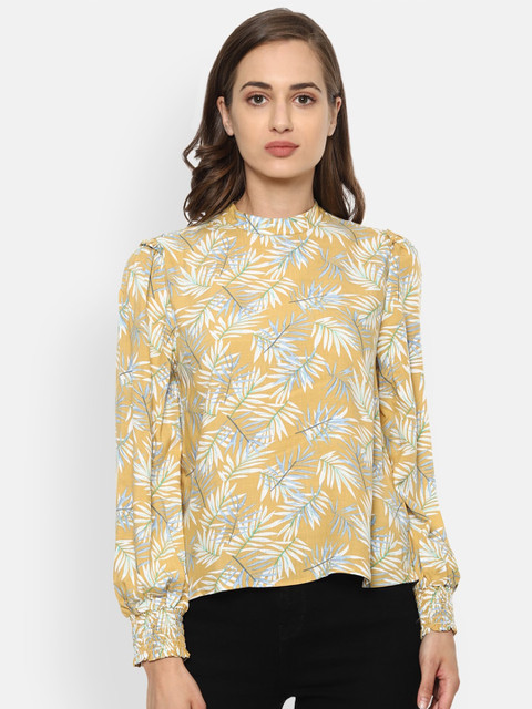 

Van Heusen Woman Yellow Floral Regular Top