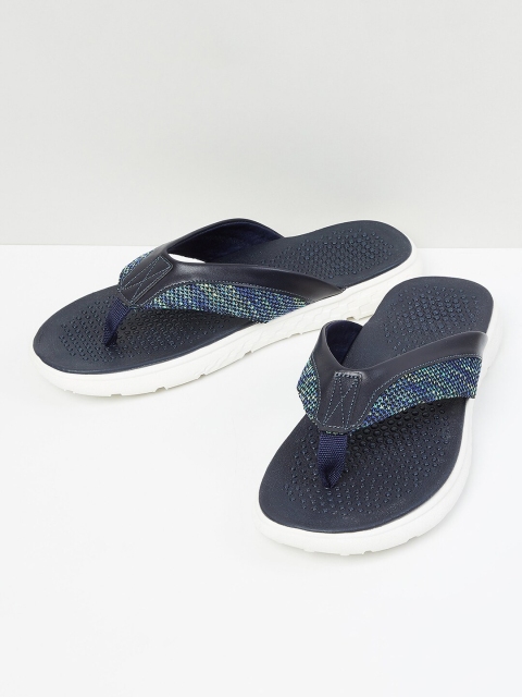 

max Men Navy Blue Printed Thong Flip-Flops