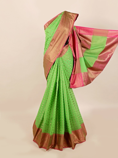 

Pothys Green & Pink Cotton Saree